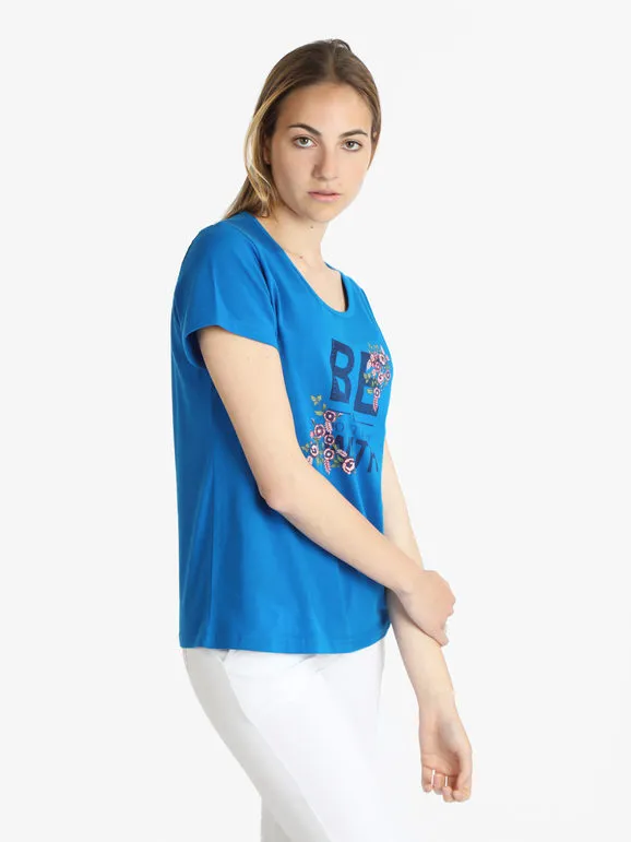 Coveri Moving Camiseta de mujer de manga corta con estampado