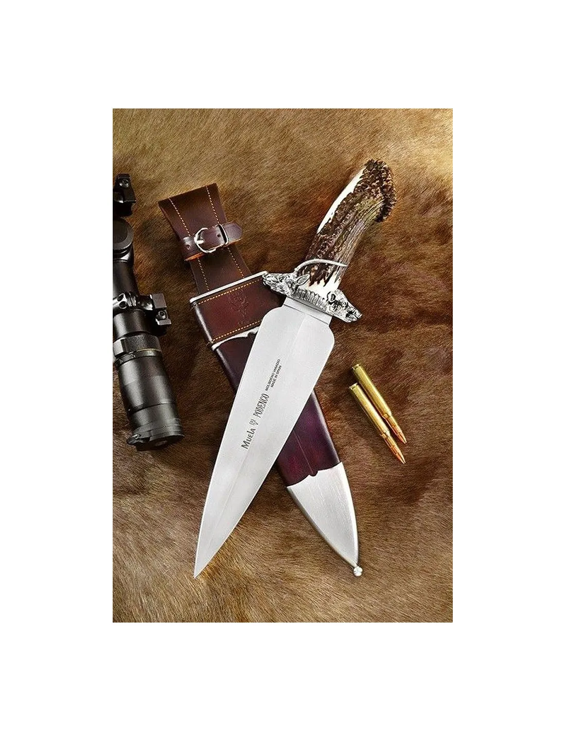 Cuchillo Muela de Caza y Remate Podenco