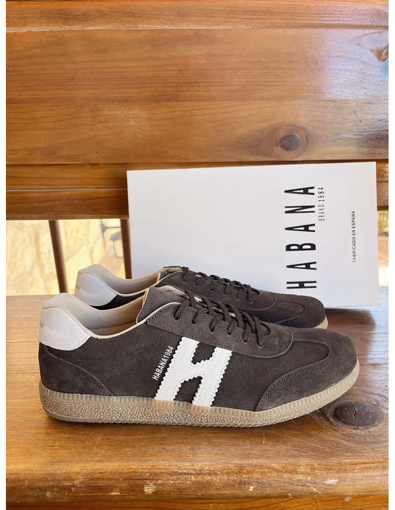 DEPORTIVO EN PIEL GREY MARRóN  HABANA