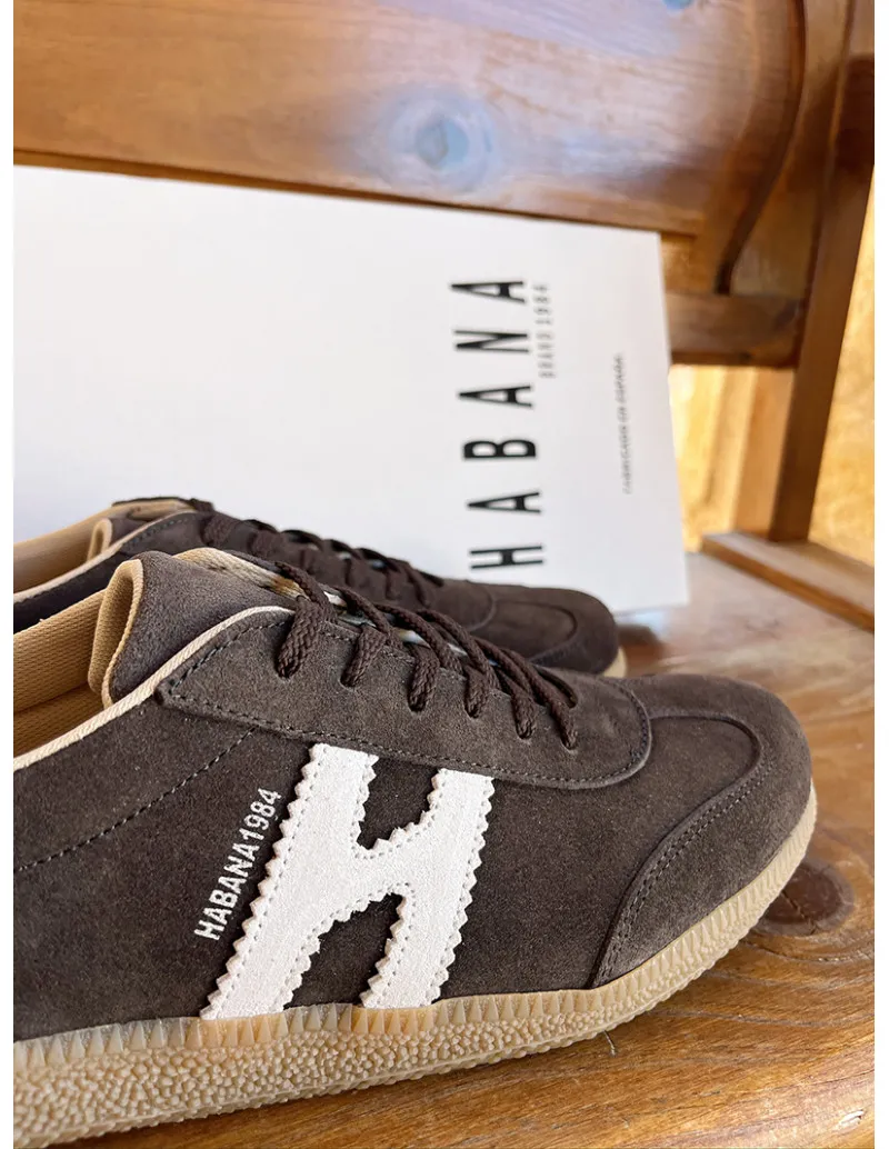 DEPORTIVO EN PIEL GREY MARRóN  HABANA