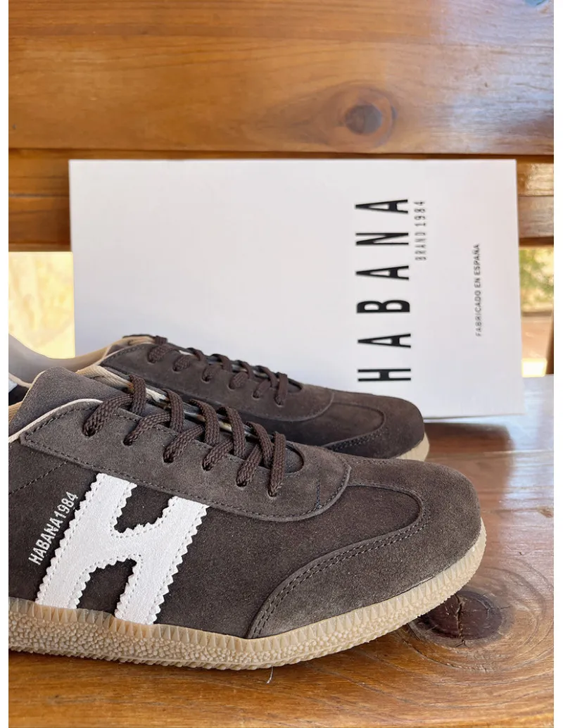 DEPORTIVO EN PIEL GREY MARRóN  HABANA