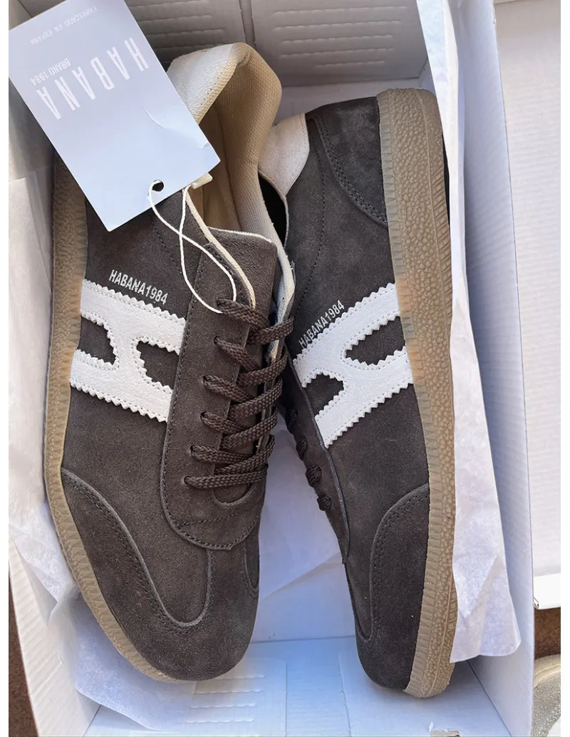 DEPORTIVO EN PIEL GREY MARRóN  HABANA