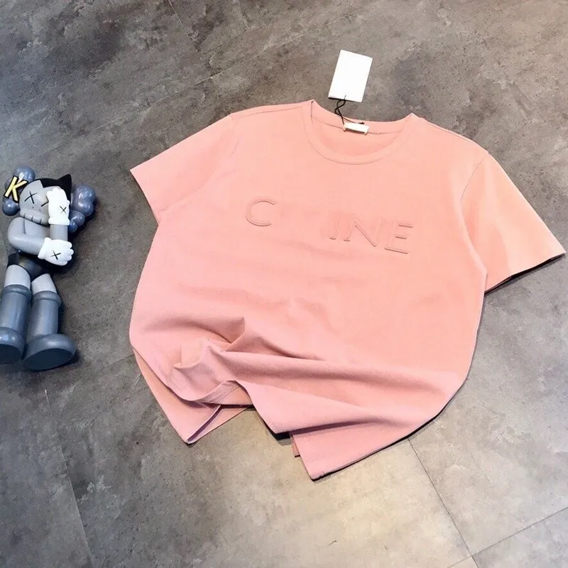 Diseñador camiseta casual de camisetas para mujeres letras 3D estereoscópico estampado estampado impreso ropa de hip hop de lujo