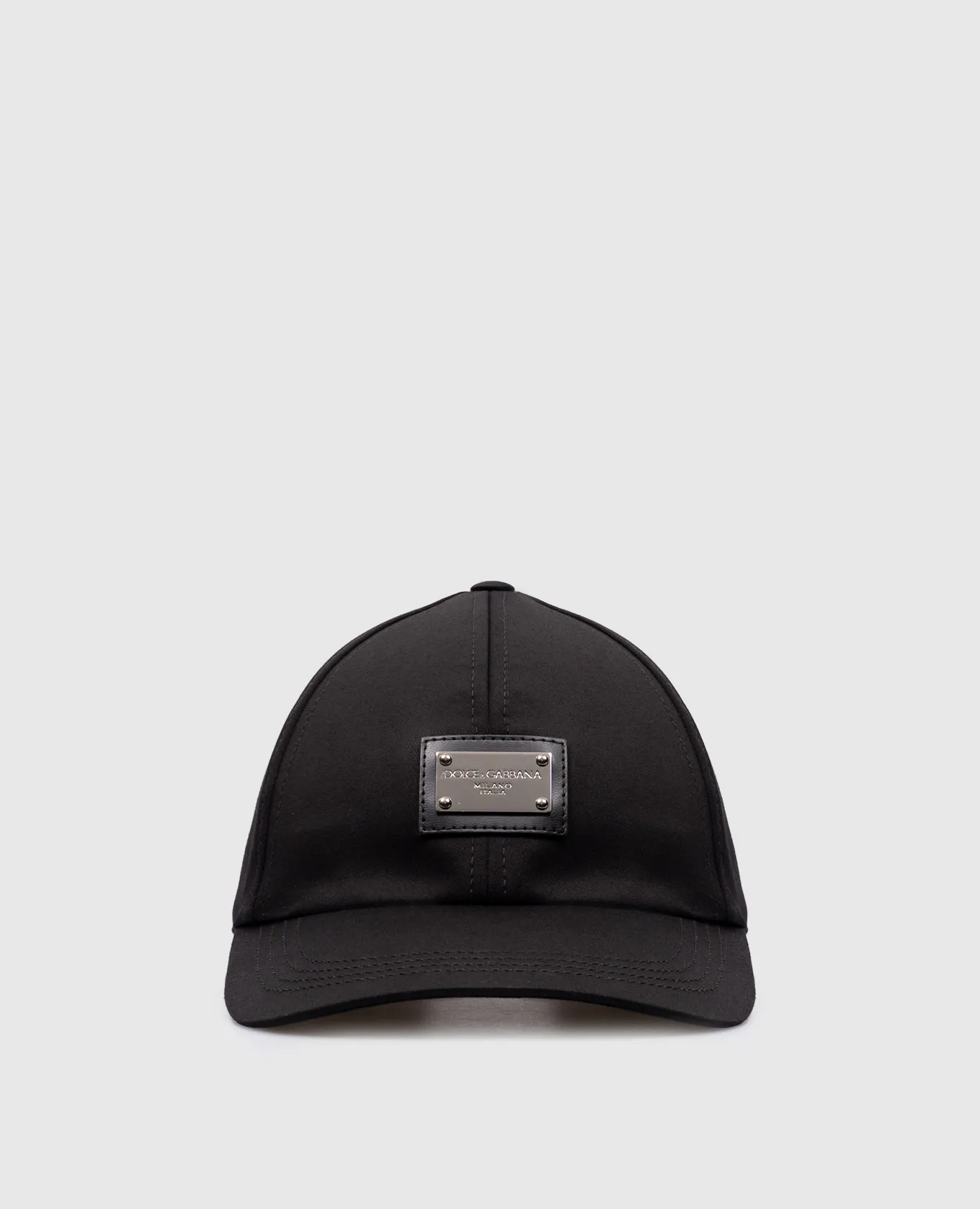 Dolce&Gabbana Black cap with logo patch