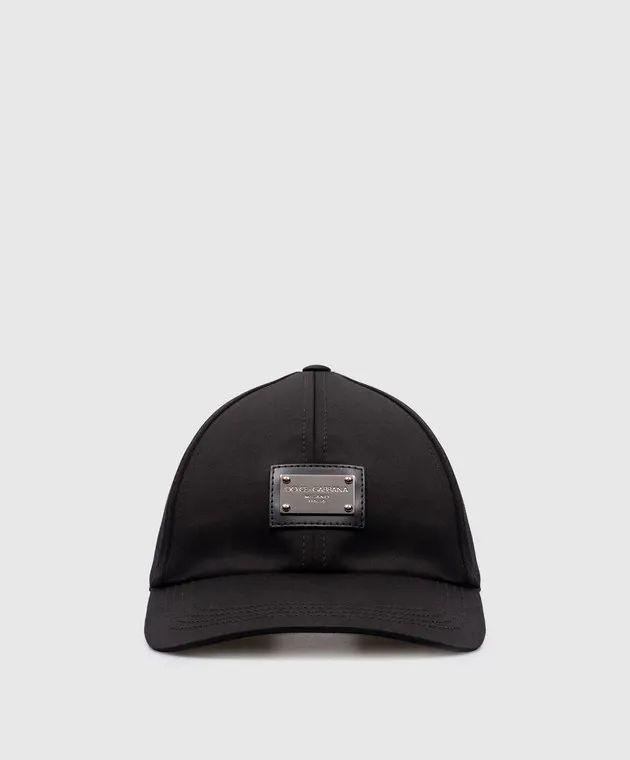 Dolce&Gabbana Black cap with logo patch
