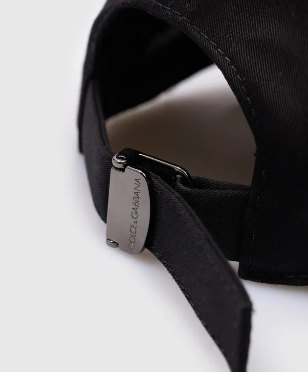Dolce&Gabbana Black cap with logo patch