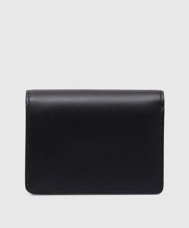Dolce&Gabbana Black leather wallet with textured DG logo