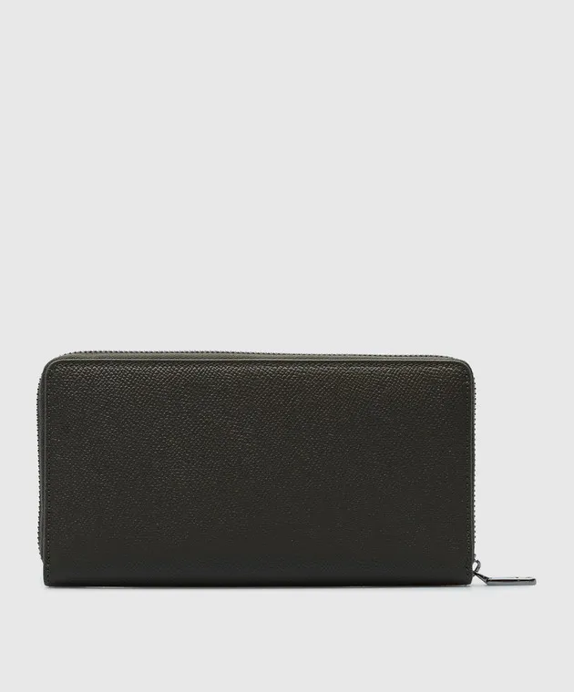 Dolce&Gabbana Khaki leather wallet with logo