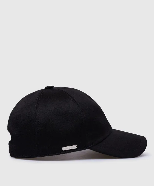 Enrico Mandelli Black cashmere cap