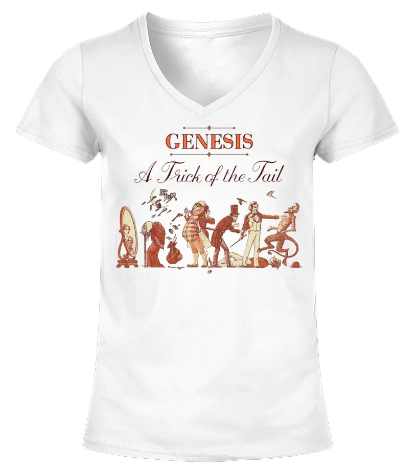 GEN008  GENESIS A TRICK OF THE TAIL CAMISETA CUELLO PICO MUJER