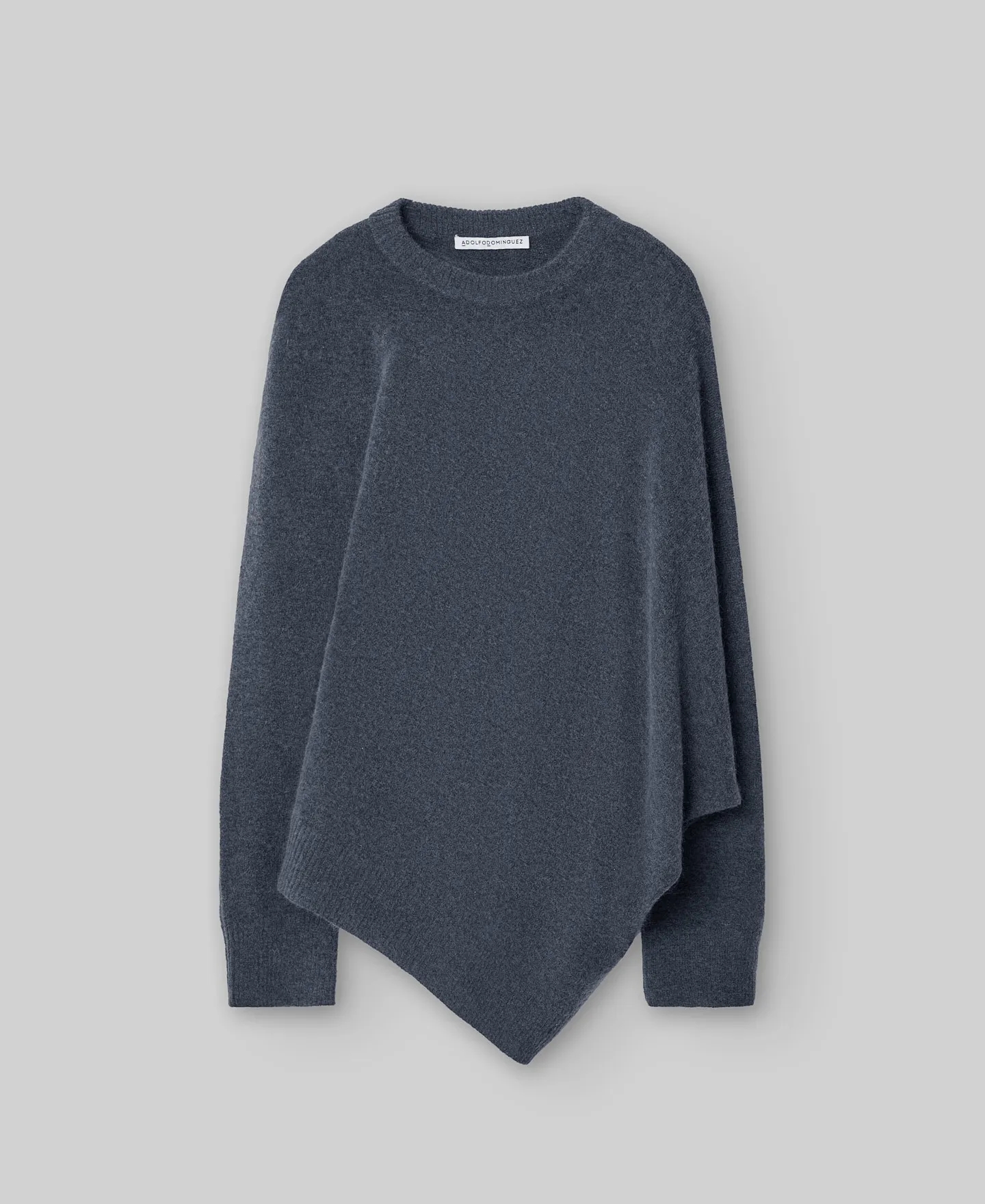 Grey asymmetrical sweater woman