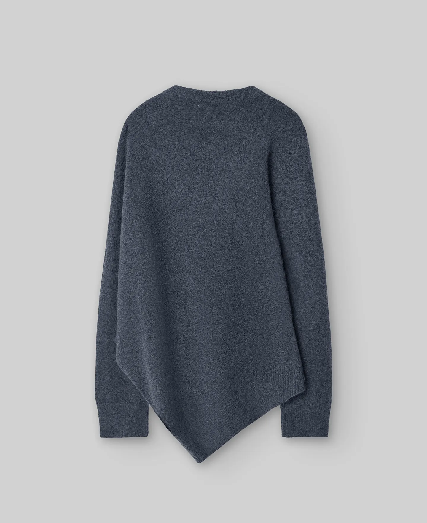 Grey asymmetrical sweater woman