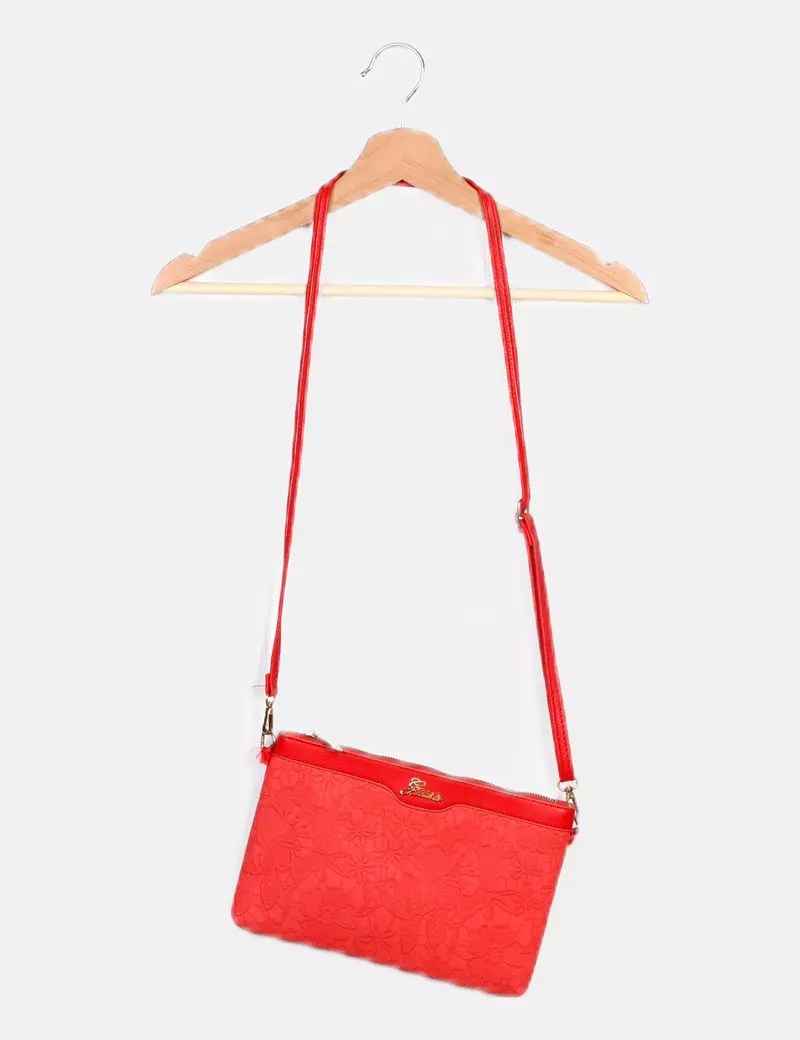 Grusa Bolso rojo texturizado