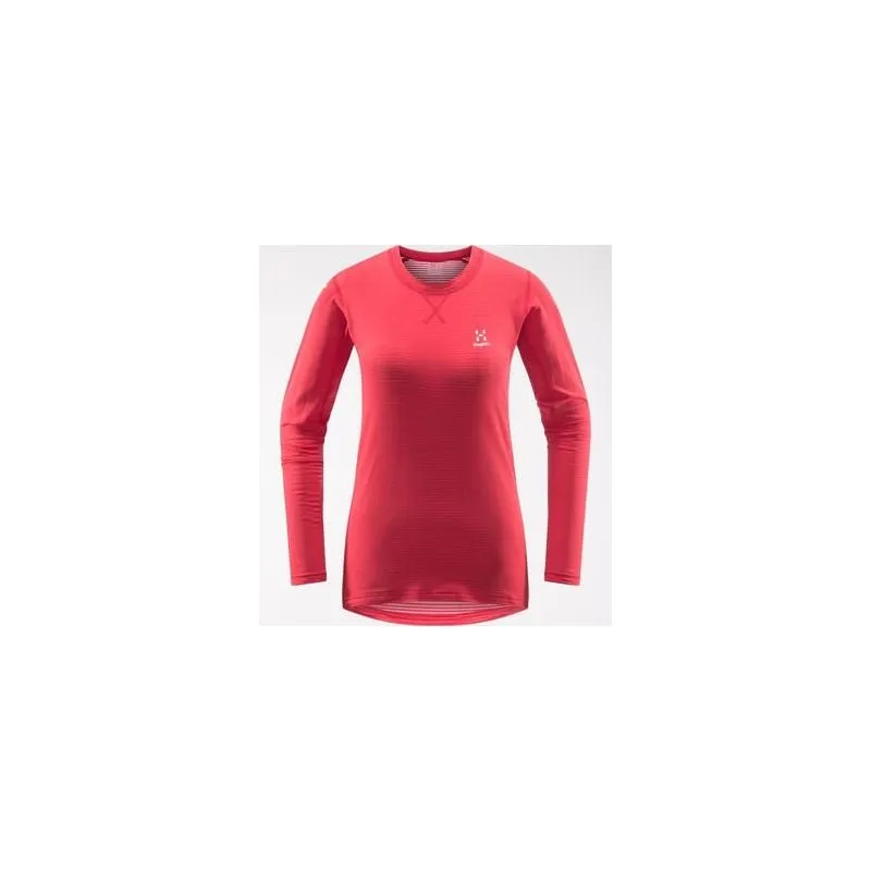 HAGLÖFS L.I.M Capa media de cuello redondo (Hibiscus Red) Mujer