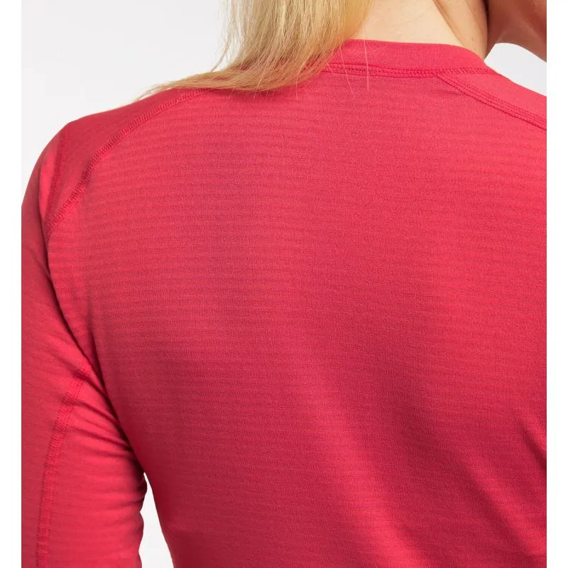 HAGLÖFS L.I.M Capa media de cuello redondo (Hibiscus Red) Mujer