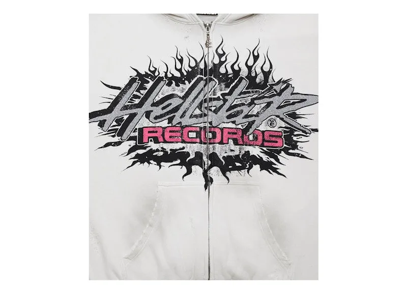 HELLSTAR RECORDS GLITTER ZIPUP WHITE