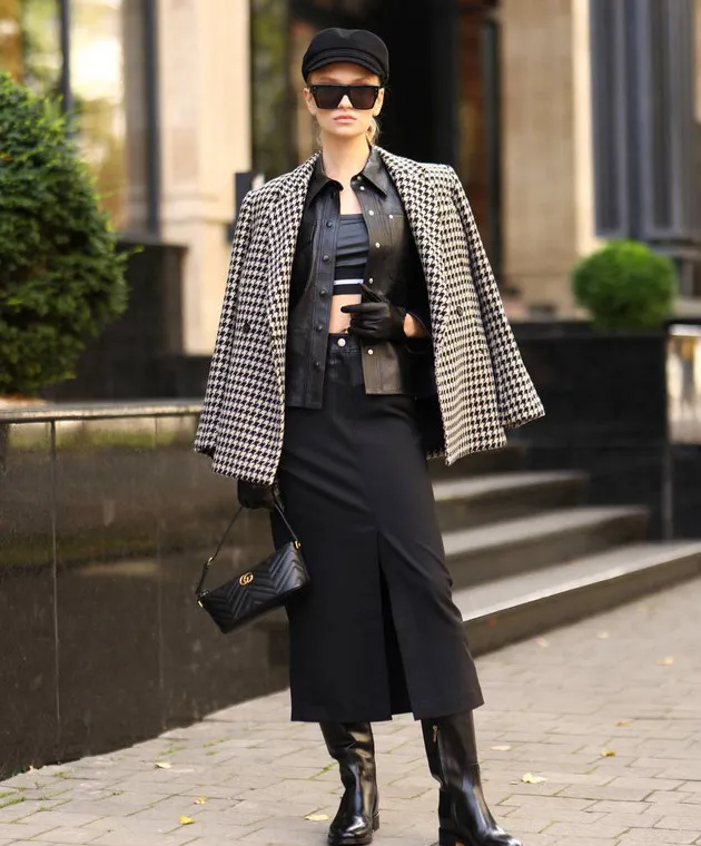 Helmut Lang Black combined skirt