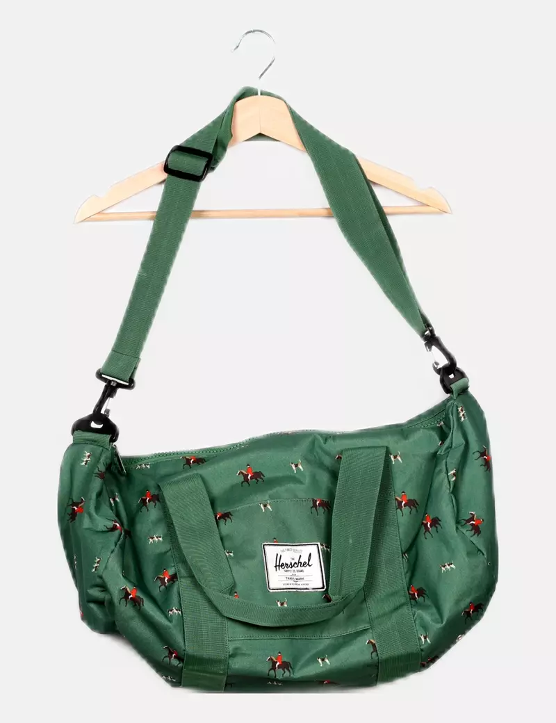 Herschel Bolso verde estampado