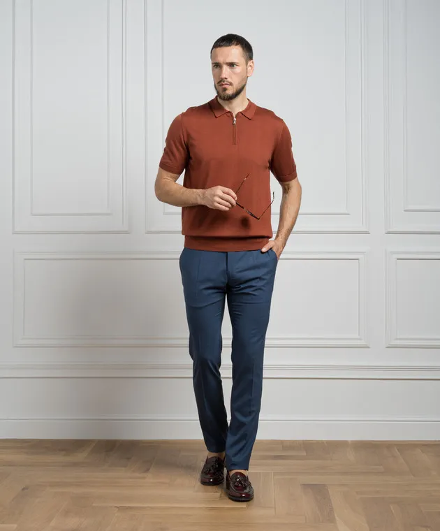 Incotex Blue pants made of wool