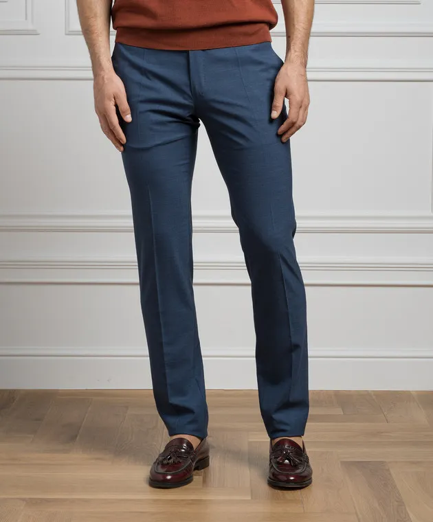 Incotex Blue pants made of wool