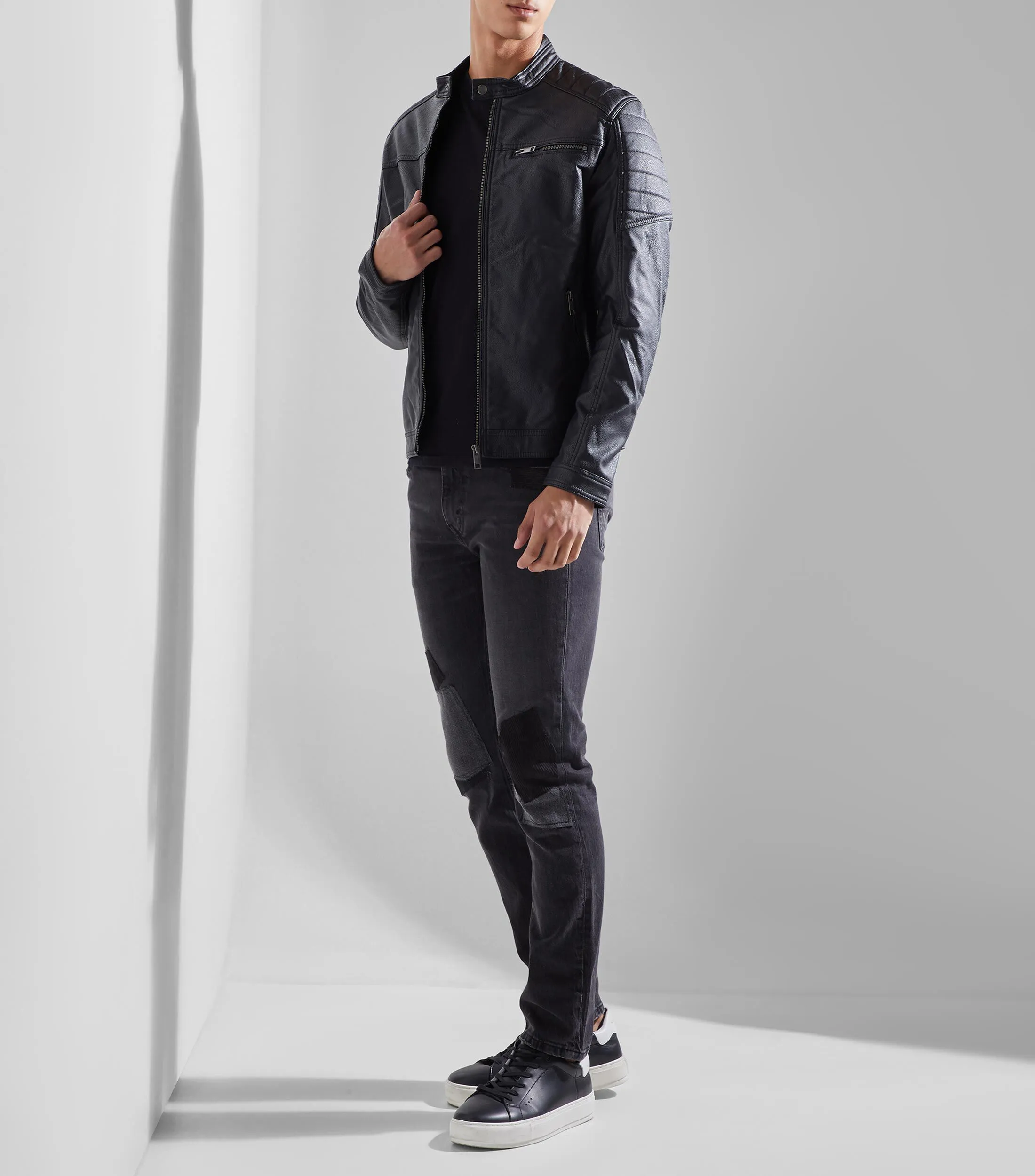 Jack & Jones Chamarra biker Hombre