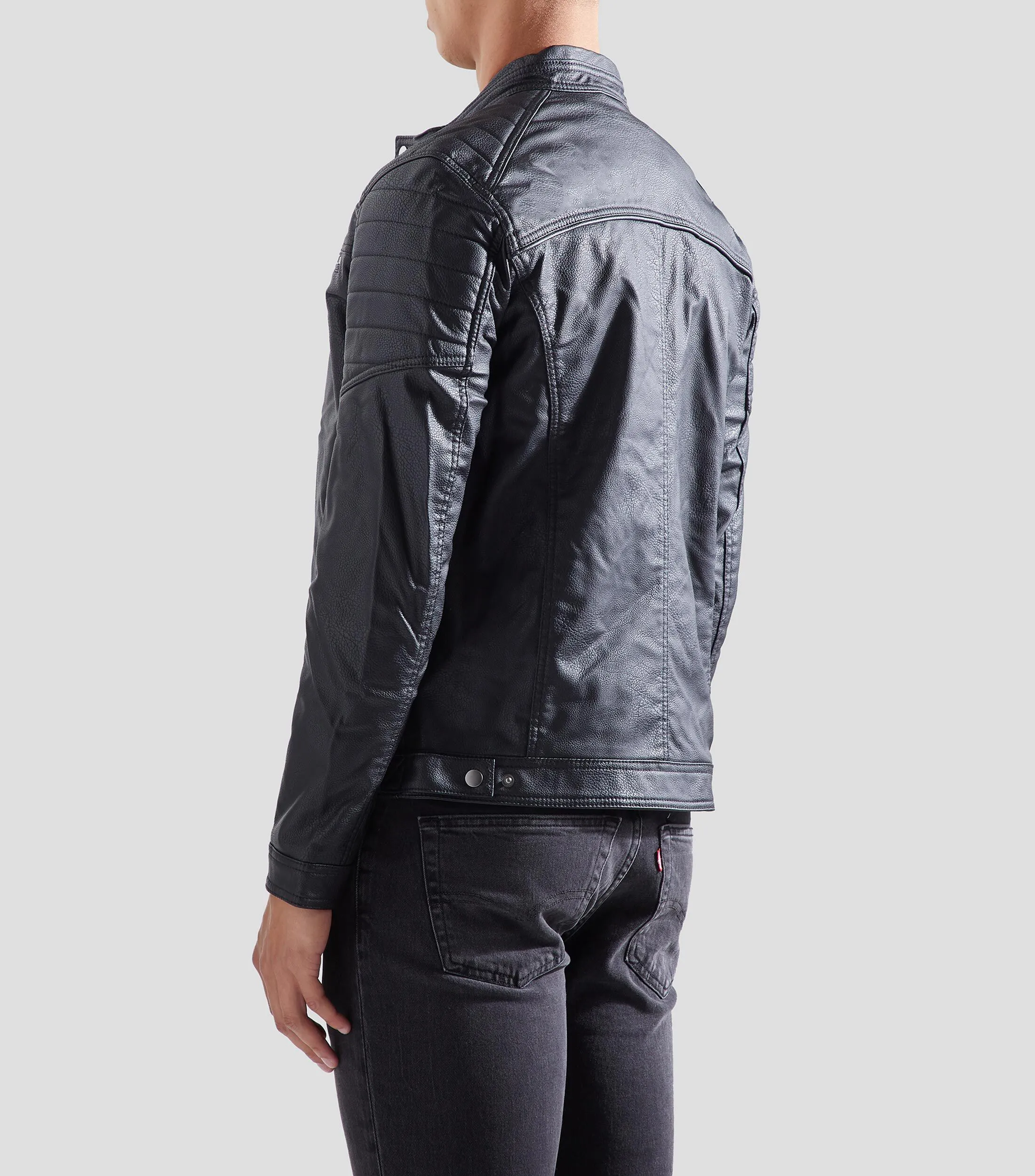 Jack & Jones Chamarra biker Hombre