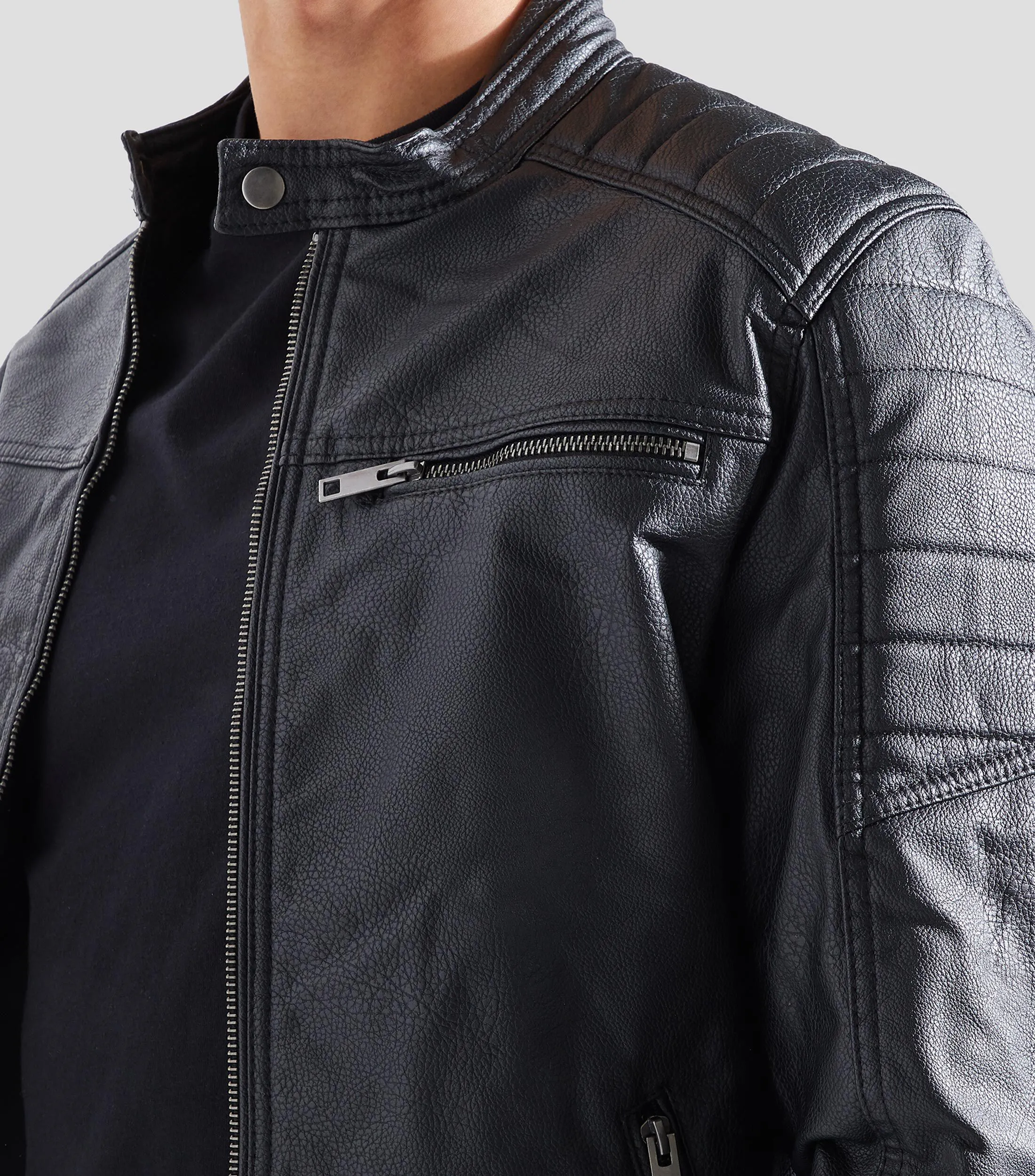 Jack & Jones Chamarra biker Hombre