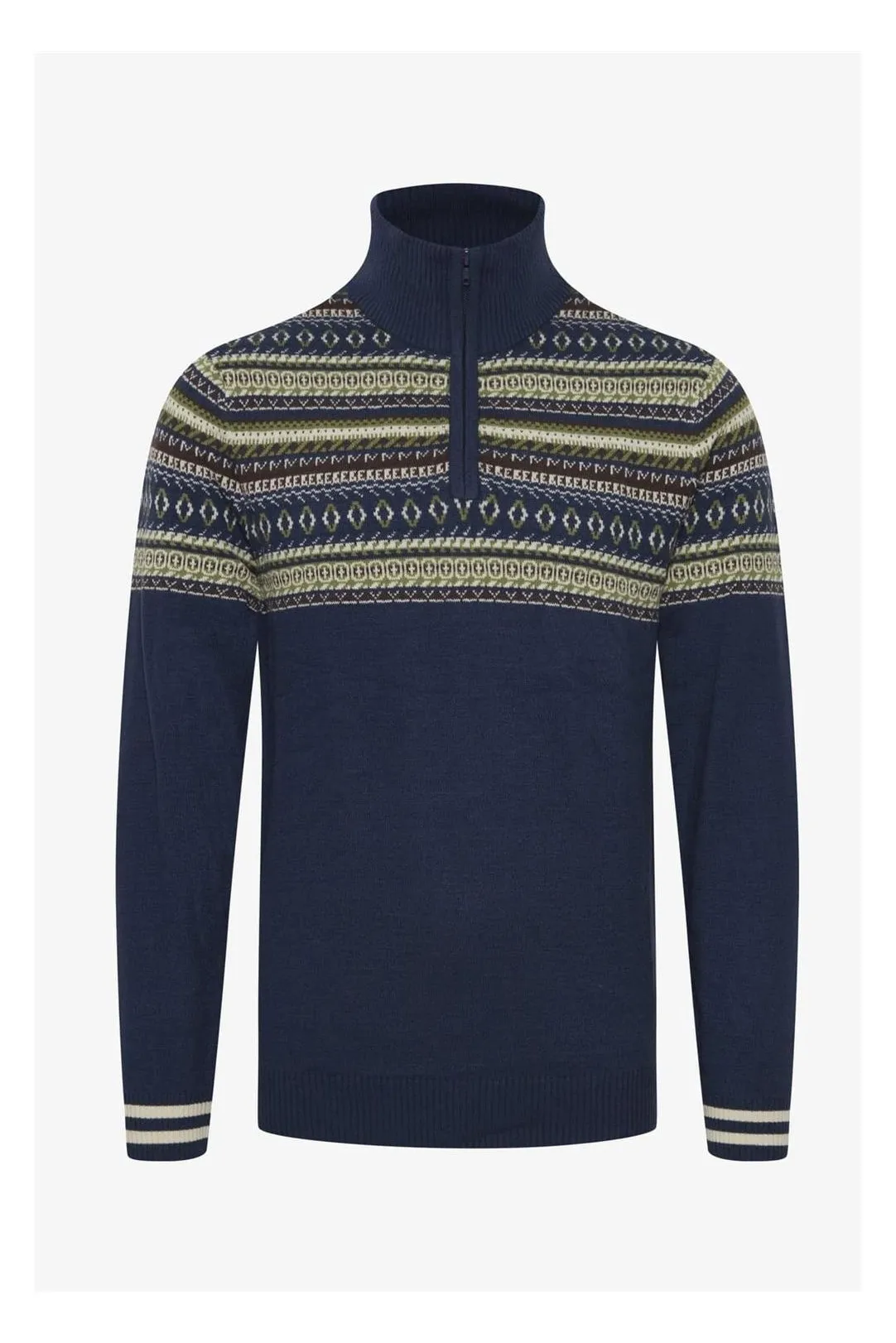 Jersey jacquard hombre azul