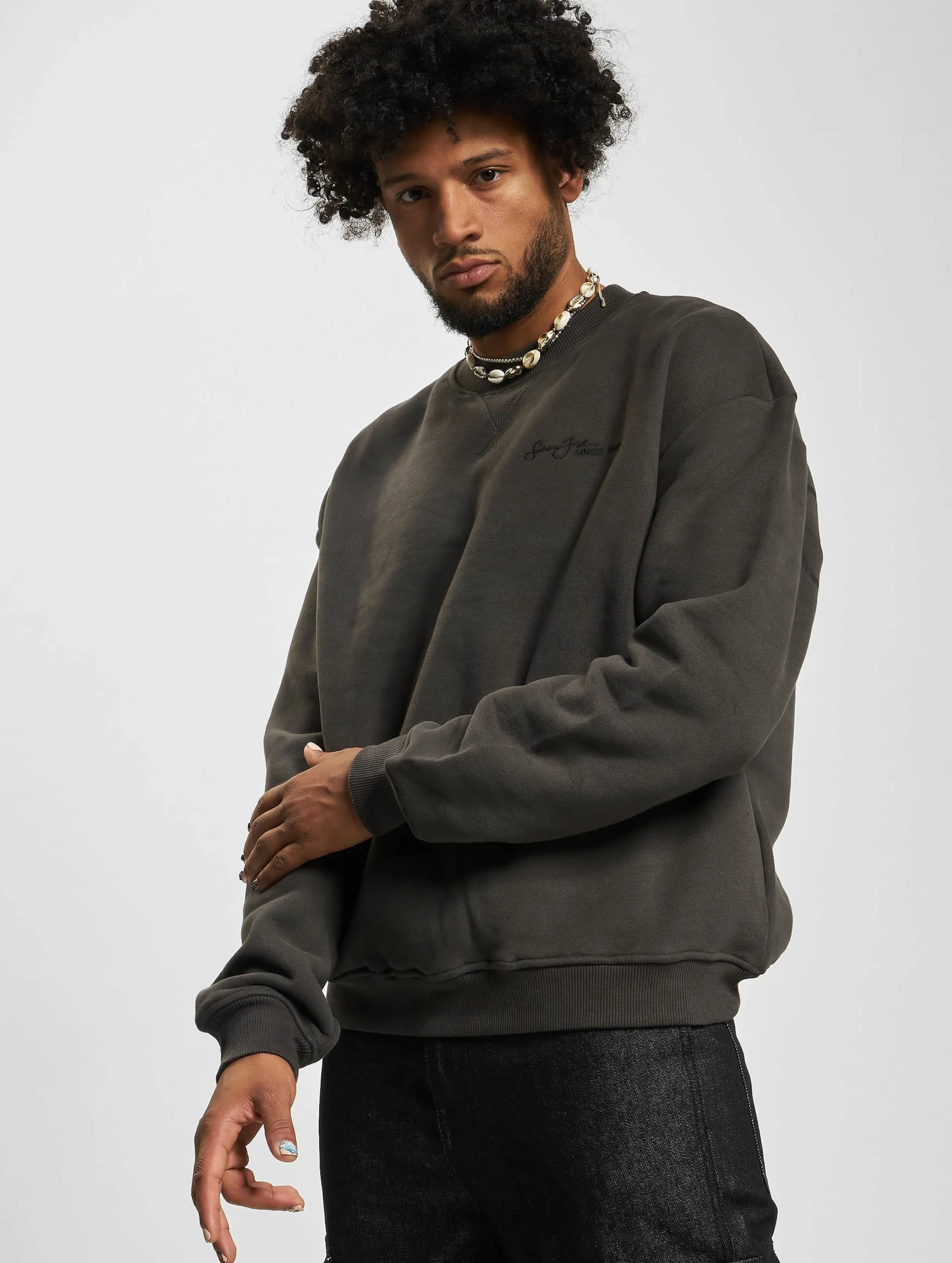 JM22300401 SJ SCRIPT LOGO BACKPRINT PEACHED CREW