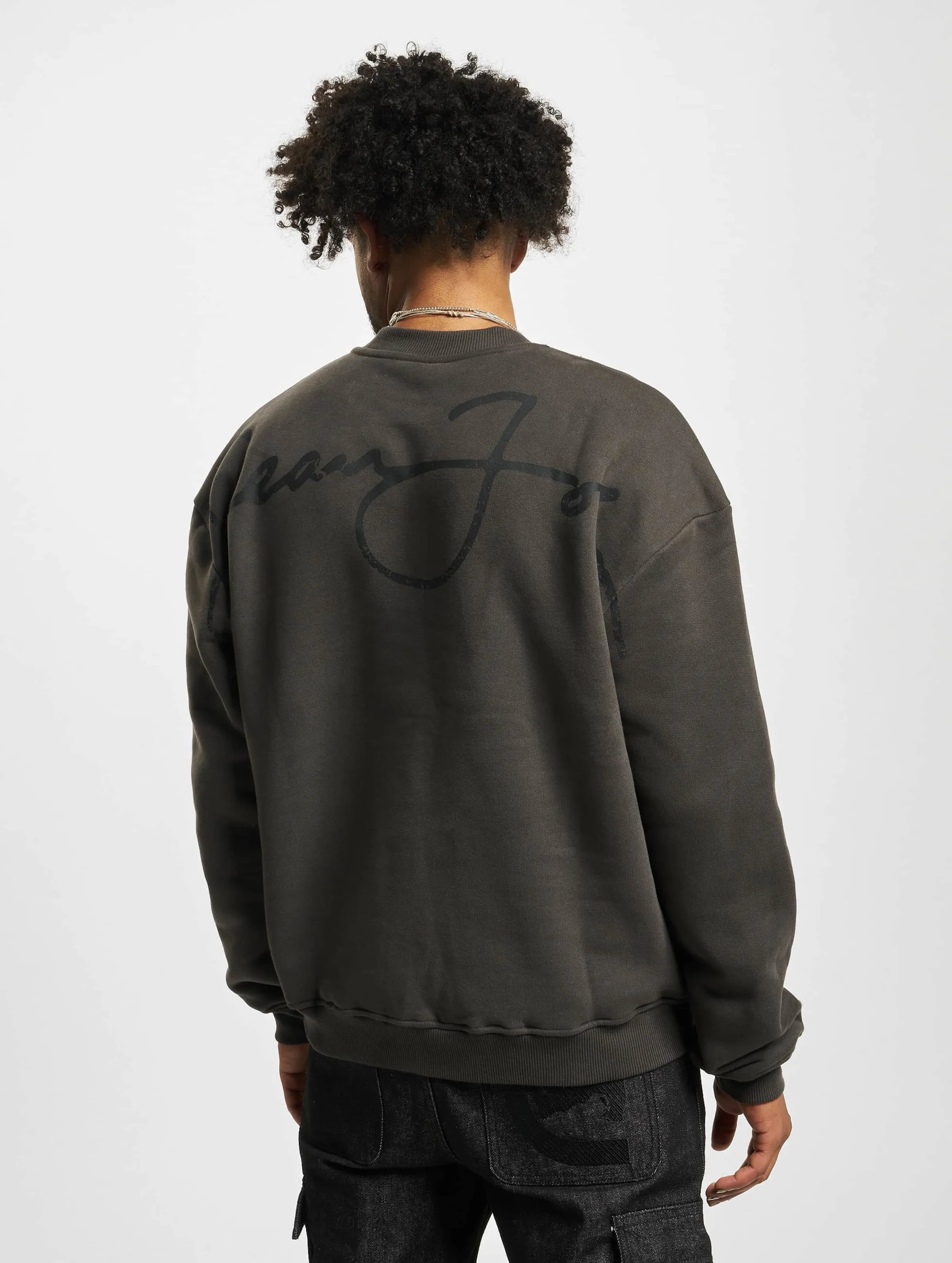 JM22300401 SJ SCRIPT LOGO BACKPRINT PEACHED CREW