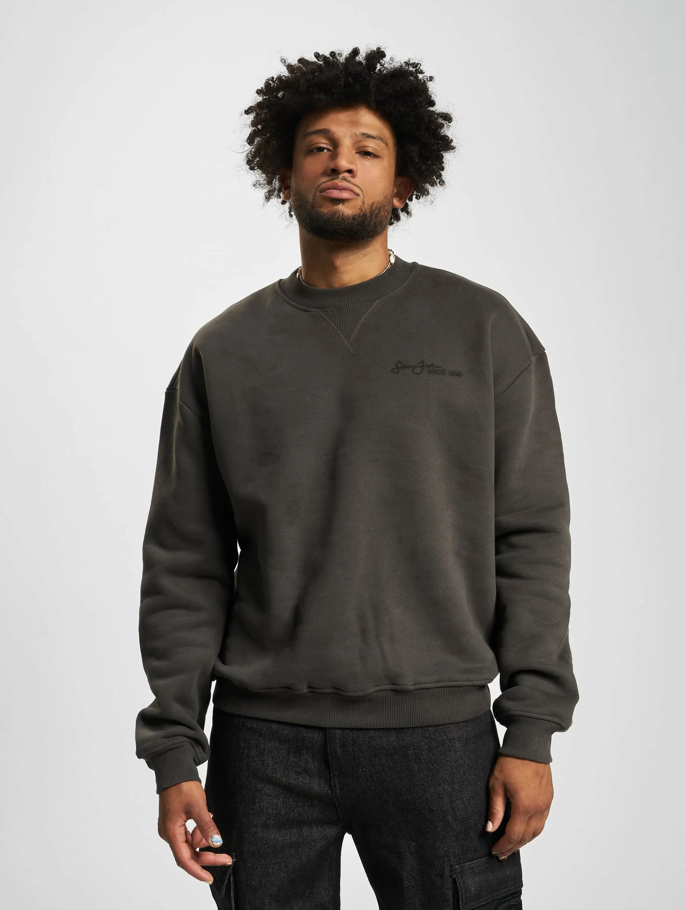 JM22300401 SJ SCRIPT LOGO BACKPRINT PEACHED CREW