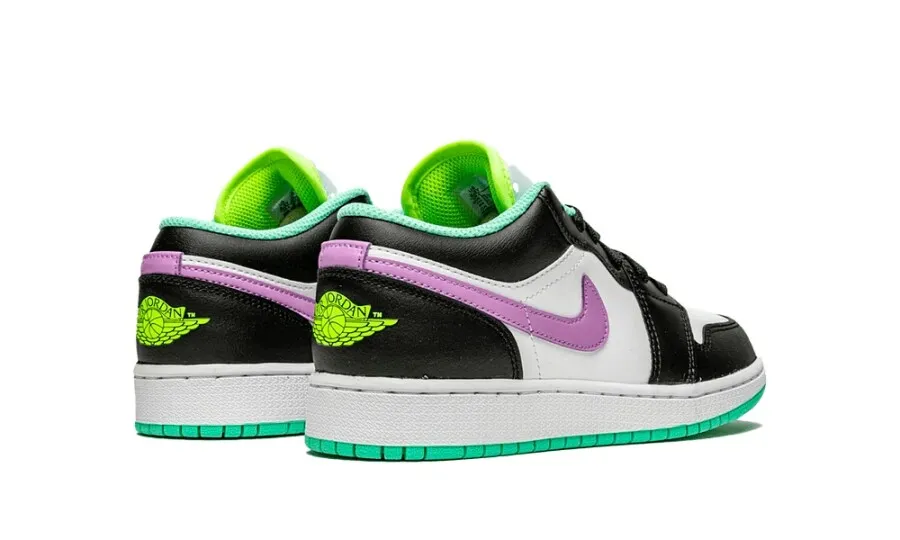 Jordan 1 Low Green Glow Violet Shock (GS)