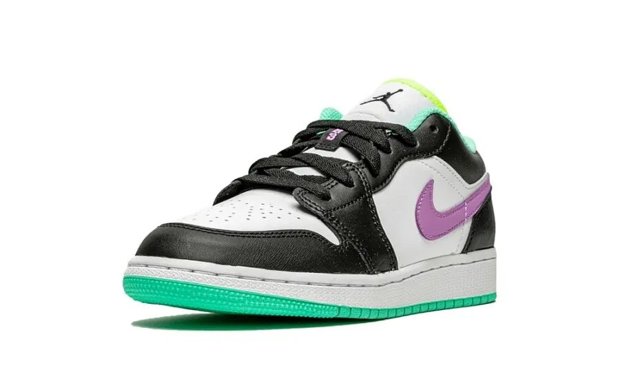 Jordan 1 Low Green Glow Violet Shock (GS)