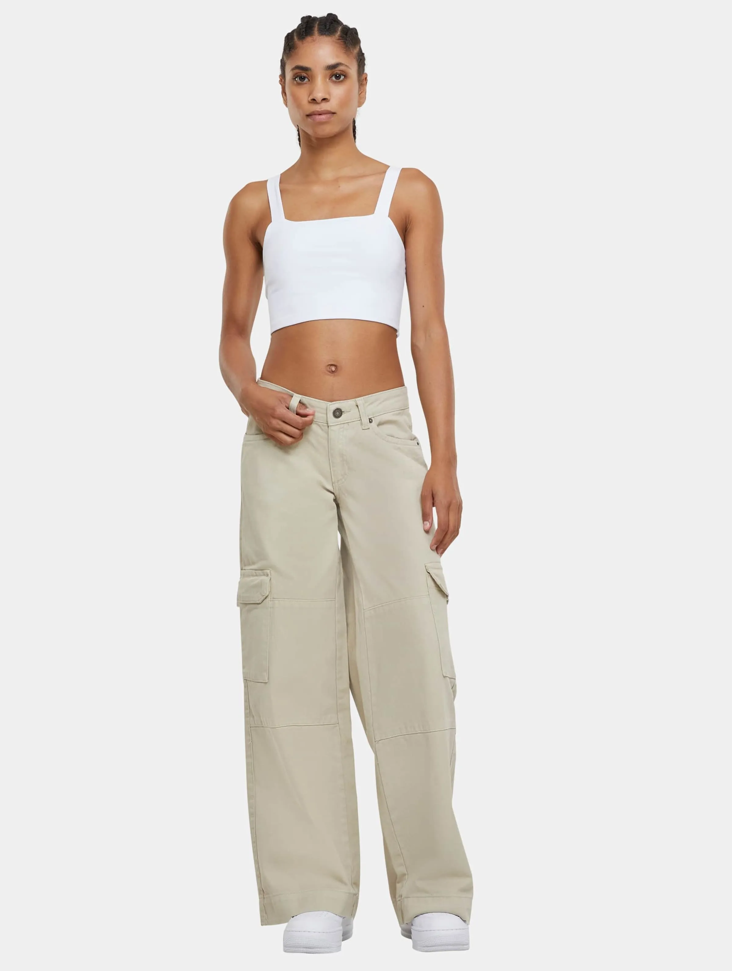 Ladies Low Waist Cargo Denim
