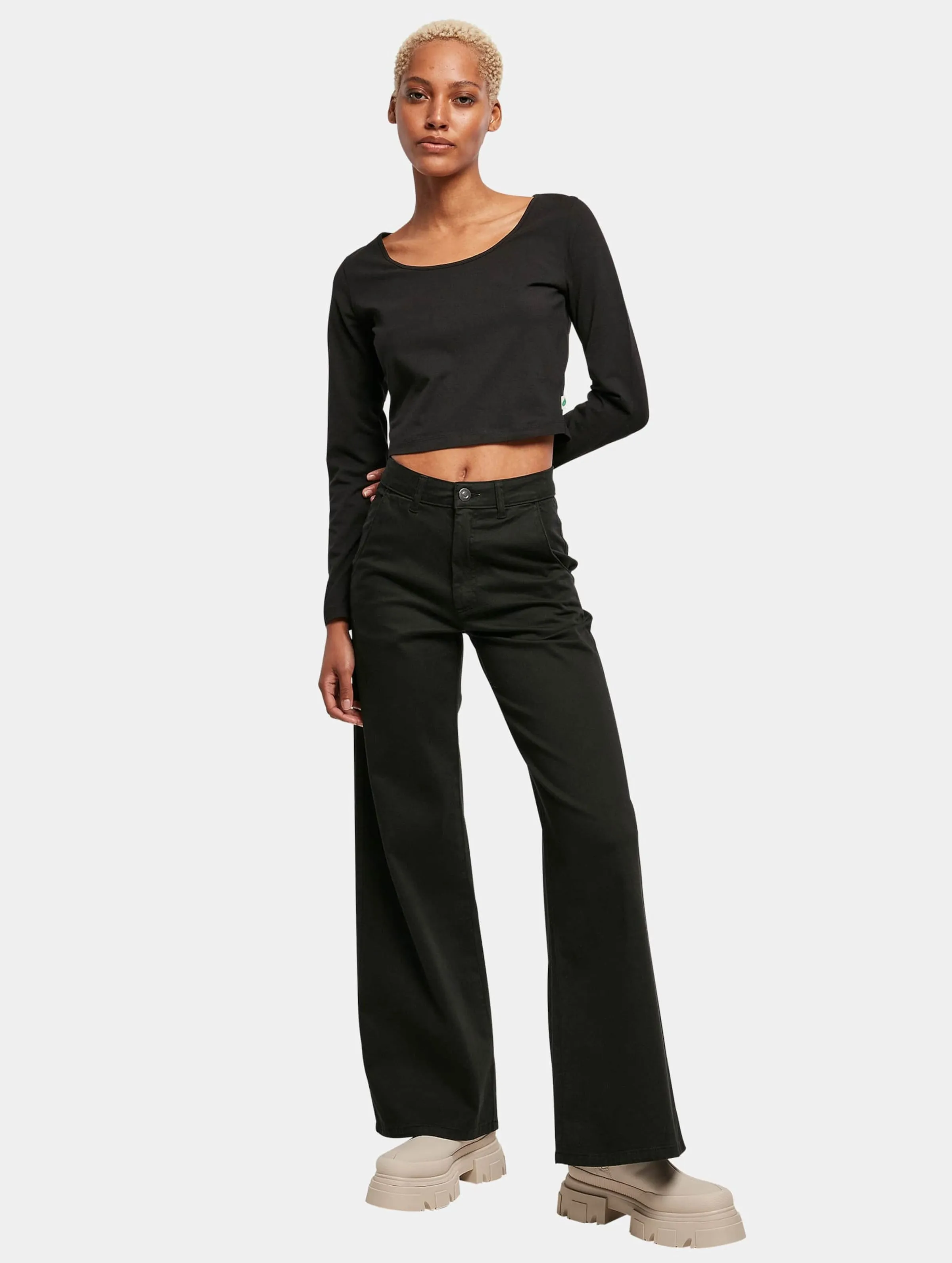 Ladies Organic Cropped