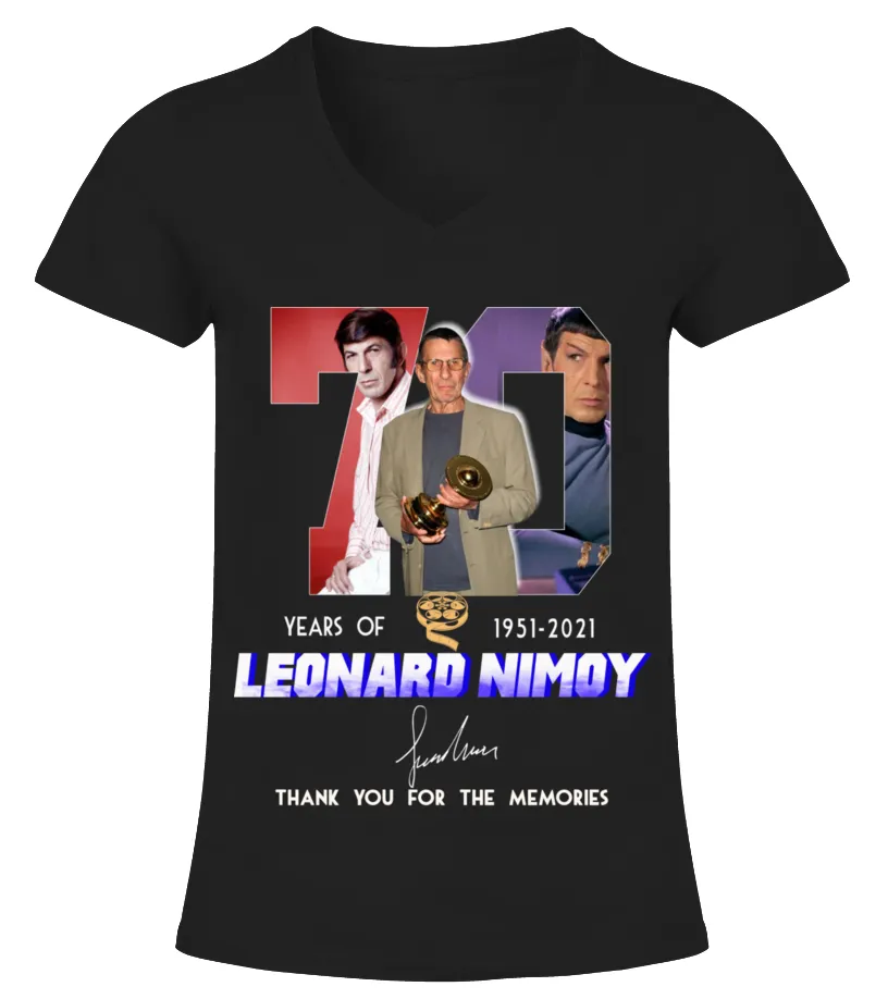 LEONARD NIMOY 70 YEARS OF 19512021 CAMISETA CUELLO PICO MUJER