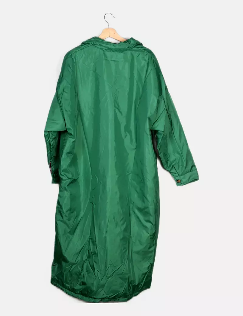 Les Jumelles Abrigo verde acolchado