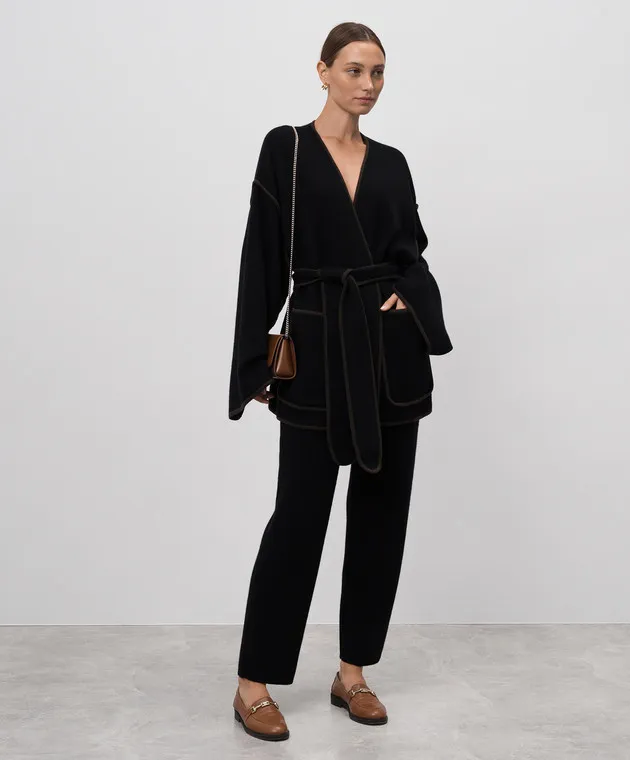 LISA YANG Sonya black cashmere pants