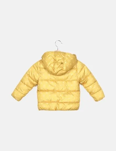Mango Abrigo amarillo estampado motas