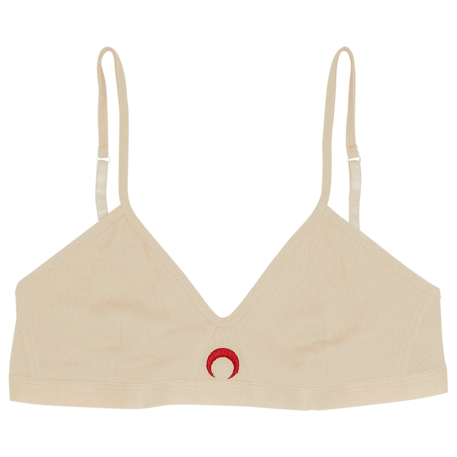 Marine Serre Organic Cotton Ribbed Bra