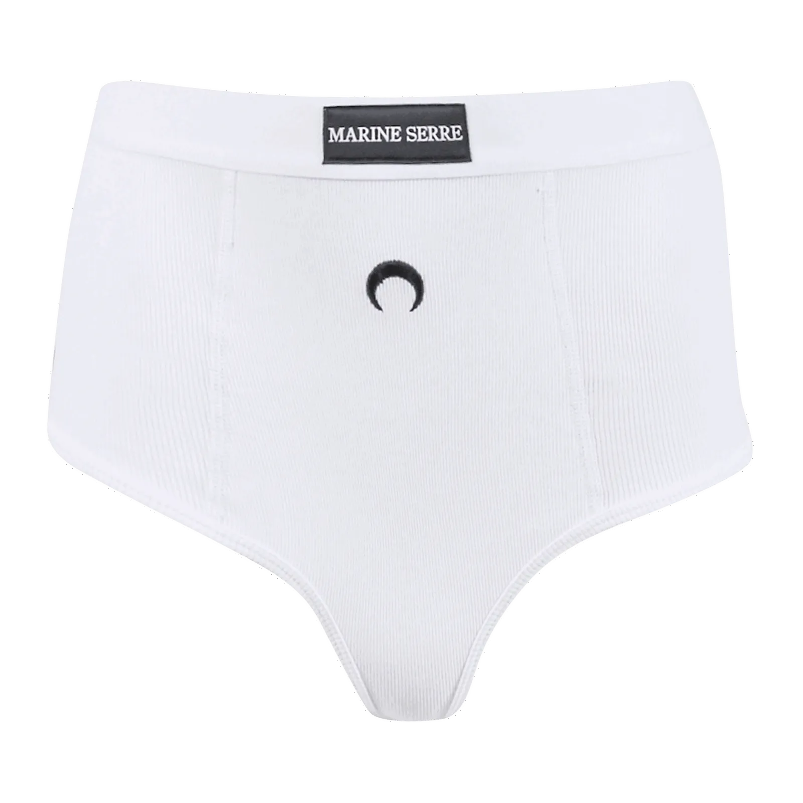 Marine Serre Ribbed Cotton Branded Panties