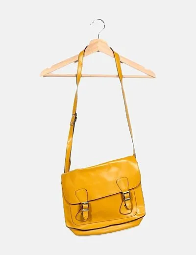 Misako Bolso efecto piel mostaza