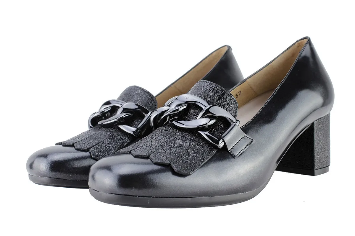 Moccasin Black Antic