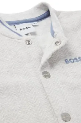 Mono para bebé en algodón elástico con estampado de espiga