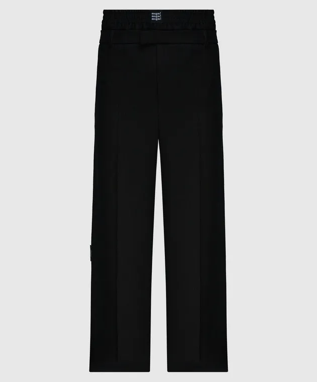 MSGM Black pants with logo