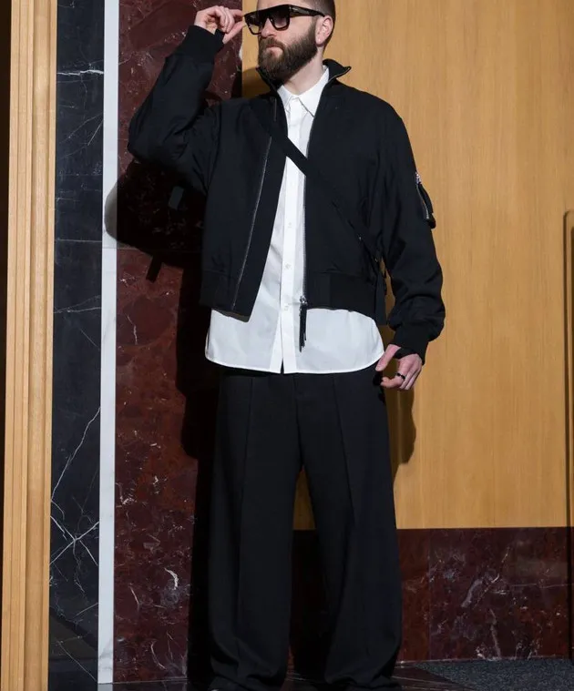 MSGM Black pants with logo