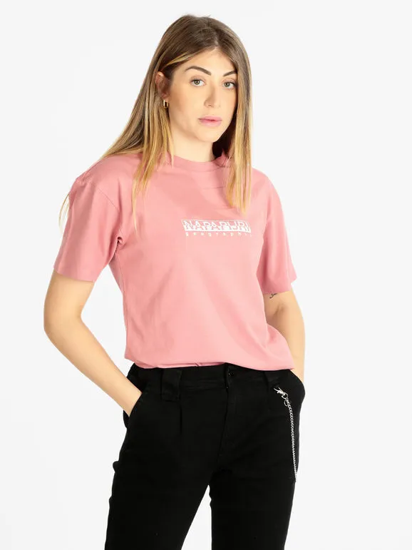 Napapijri S BOX W SS Camiseta de mujer de manga corta con texto