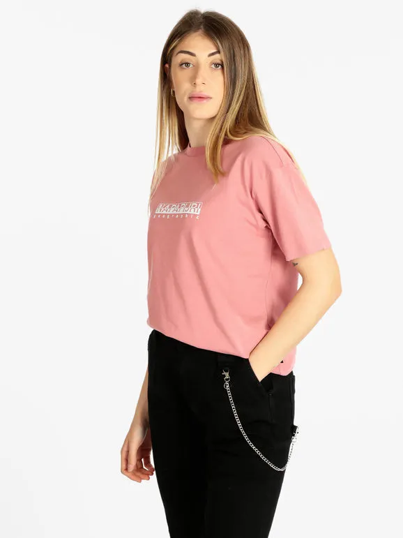 Napapijri S BOX W SS Camiseta de mujer de manga corta con texto