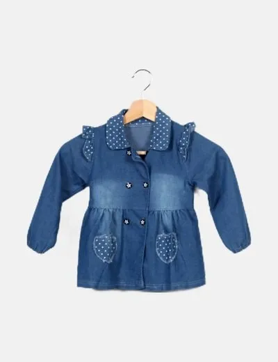 NoName Abrigo denim azul estampado