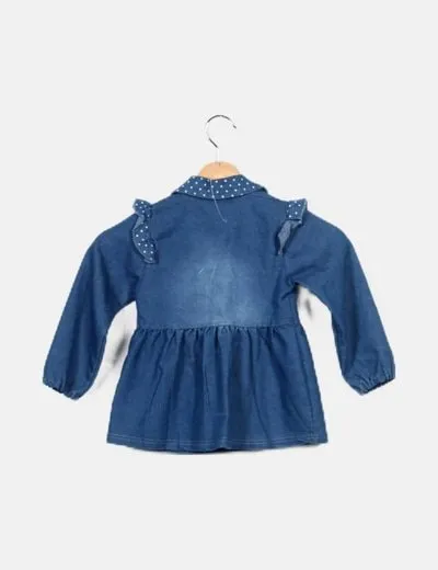 NoName Abrigo denim azul estampado